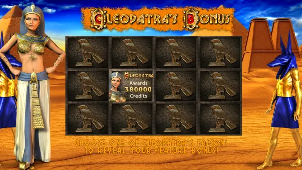 Choose a falcon in Cleopatra's Bonus