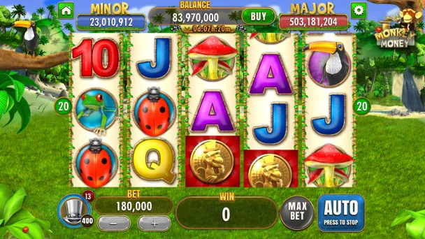 Gold Monkey Coins on the reels