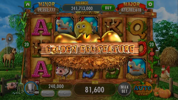 The Golden Egg Feature begins