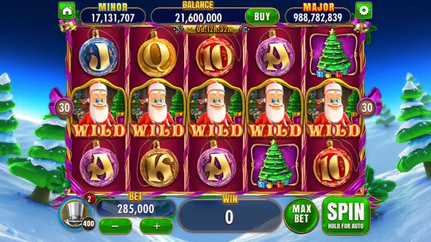 The opening display identifies Santa as Wild