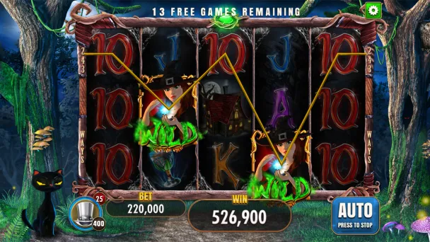 Witch Wilds during Free Games