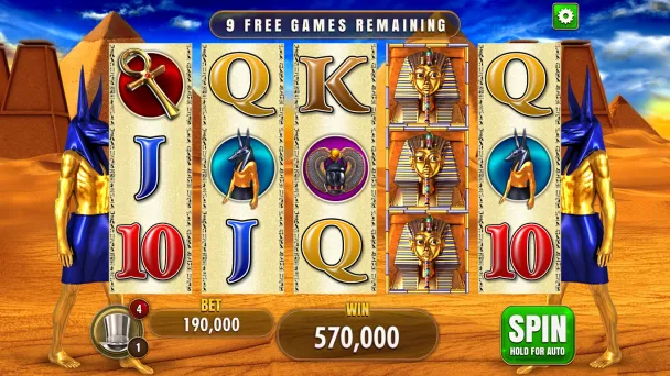 Free Games with a multiplier and stacked Pharaoh Wilds