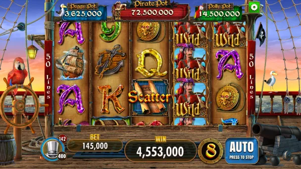 Stacked Pirate Wilds during Free Spins