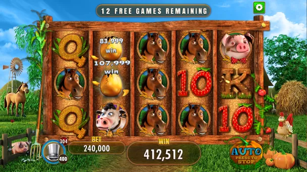 Golden Eggs and stacked Horses during Free Games