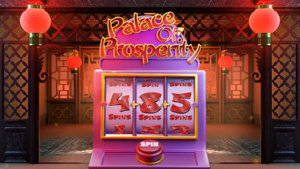 The three-reel Palace of Prosperity machine