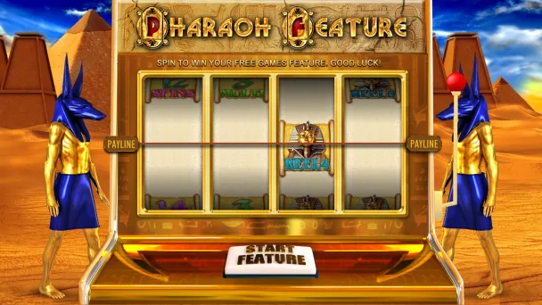 Pharaoh's Golden Slot reveals the feature award