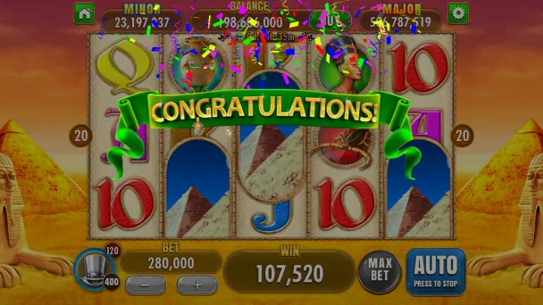 Three Pyramid Scatters on the reels