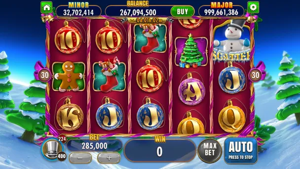 A Snowman Scatter on the reels