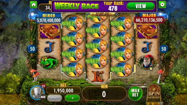 Enchanted Pays in the VIP Room, with 50 paylines and a VIP Jackpot